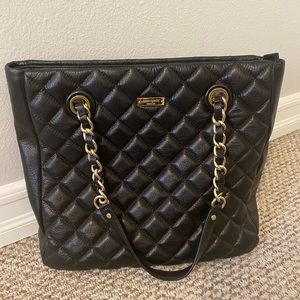 Kate Spade Black Quilted Tote Bag